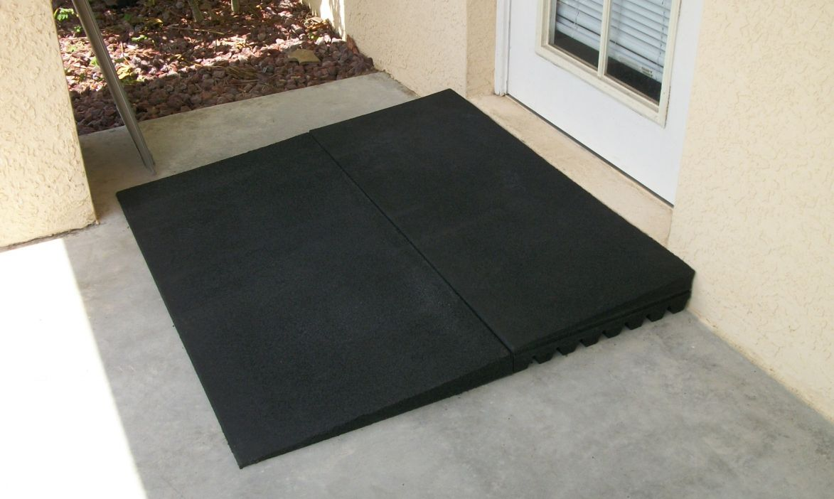 Rubber Threshold Ramp 2.5 Black